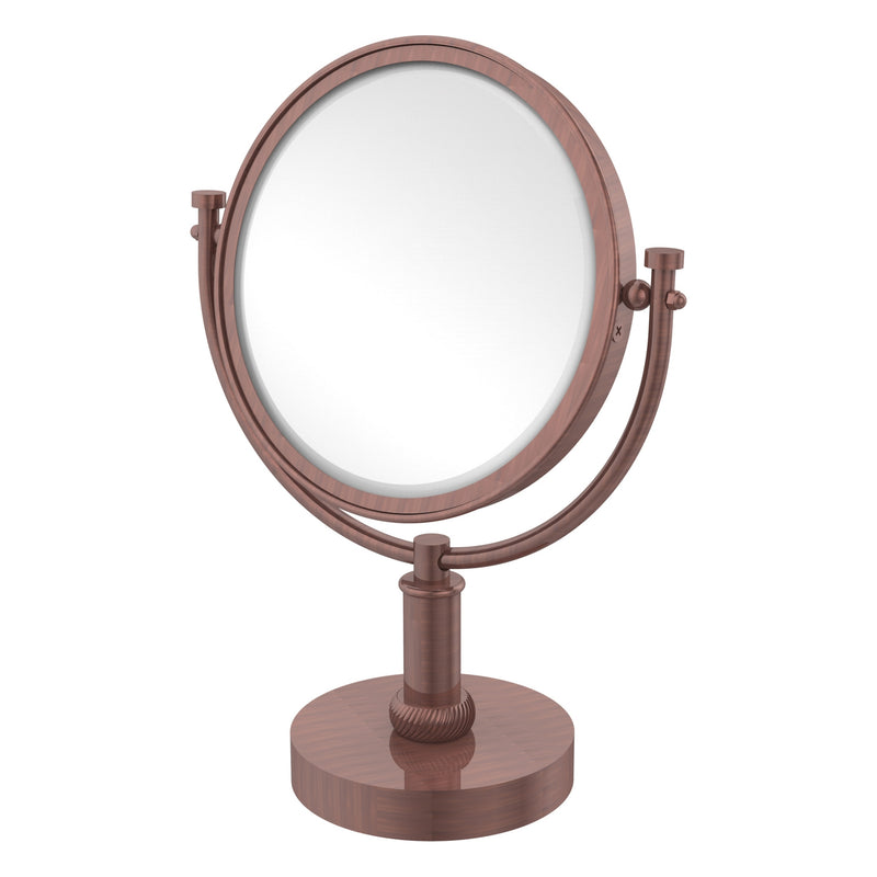 8 Inch Vanity Top Make-Up Mirror with Twisted Accents