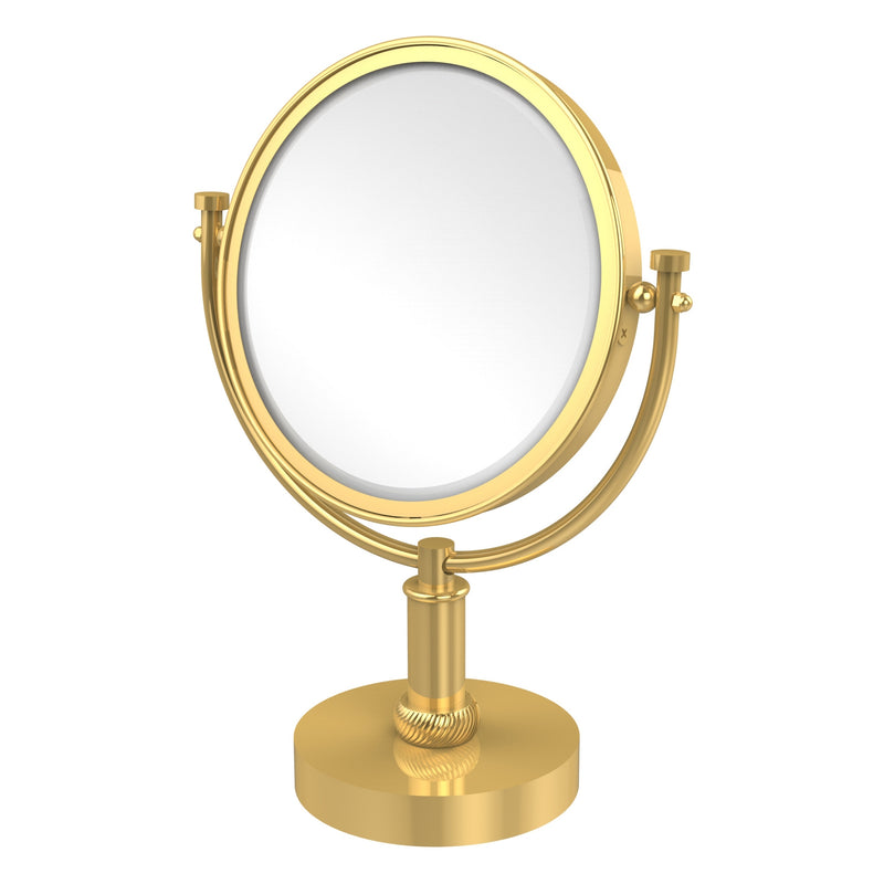 8 Inch Vanity Top Make-Up Mirror with Twisted Accents