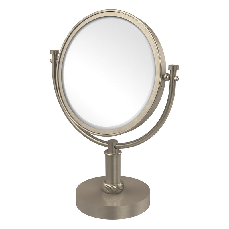 8 Inch Vanity Top Make-Up Mirror with Twisted Accents