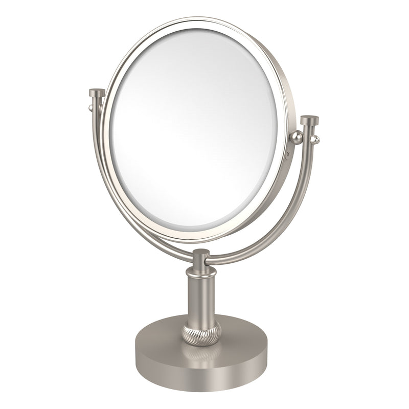 8 Inch Vanity Top Make-Up Mirror with Twisted Accents