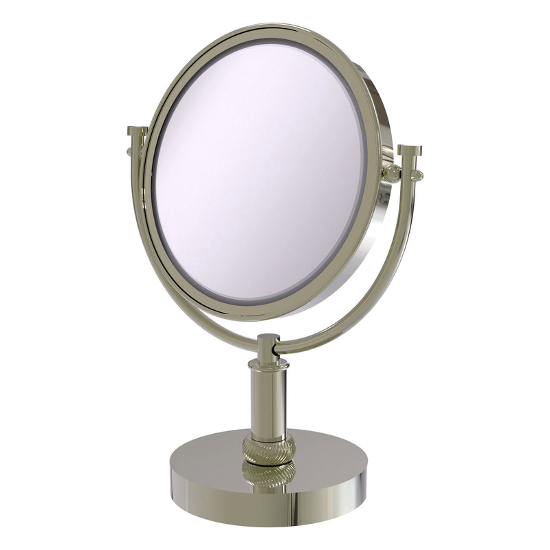 8 Inch Vanity Top Make-Up Mirror with Twisted Accents