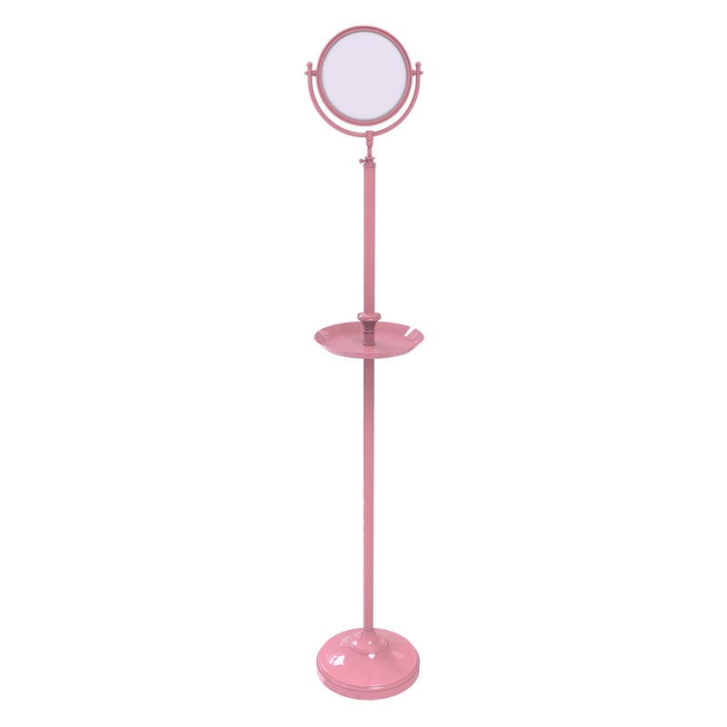 Freestanding Make-Up Mirror 8 Inch Diameter with Shaving Tray