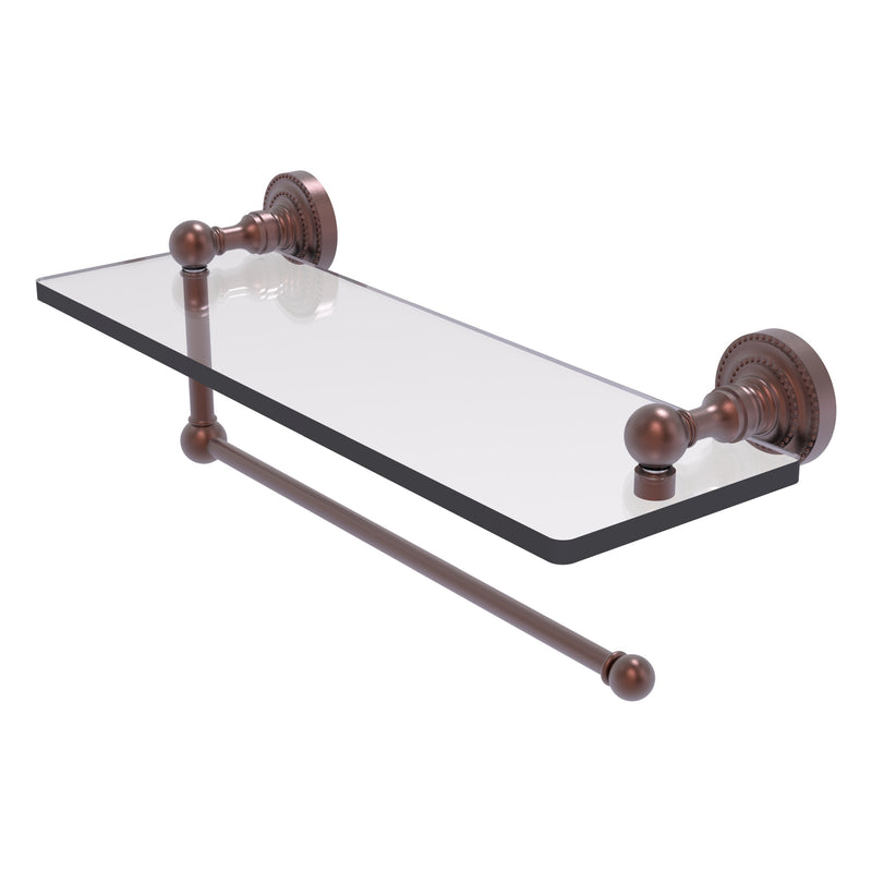 Dottingham Collection Paper Towel Holder with Glass Shelf