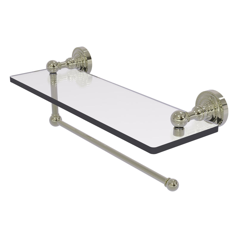 Dottingham Collection Paper Towel Holder with Glass Shelf