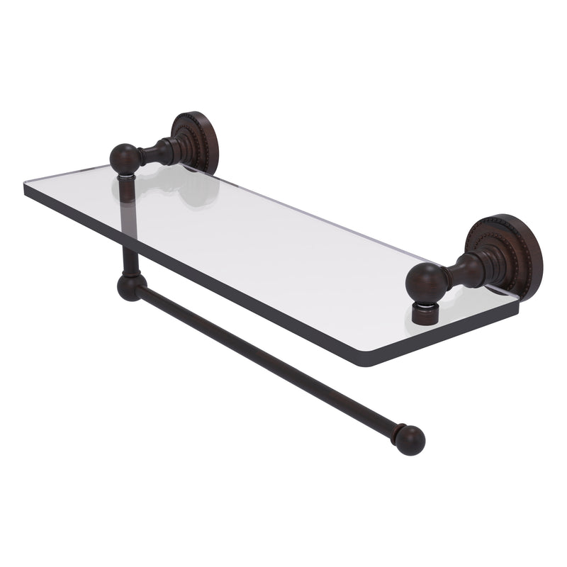 Dottingham Collection Paper Towel Holder with Glass Shelf