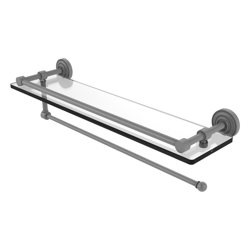 Dottingham Collection Paper Towel Holder with Gallery Rail Glass Shelf