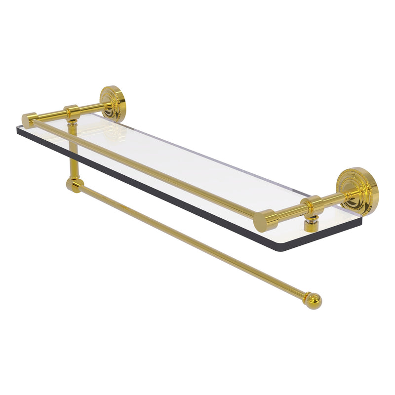 Dottingham Collection Paper Towel Holder with Gallery Rail Glass Shelf