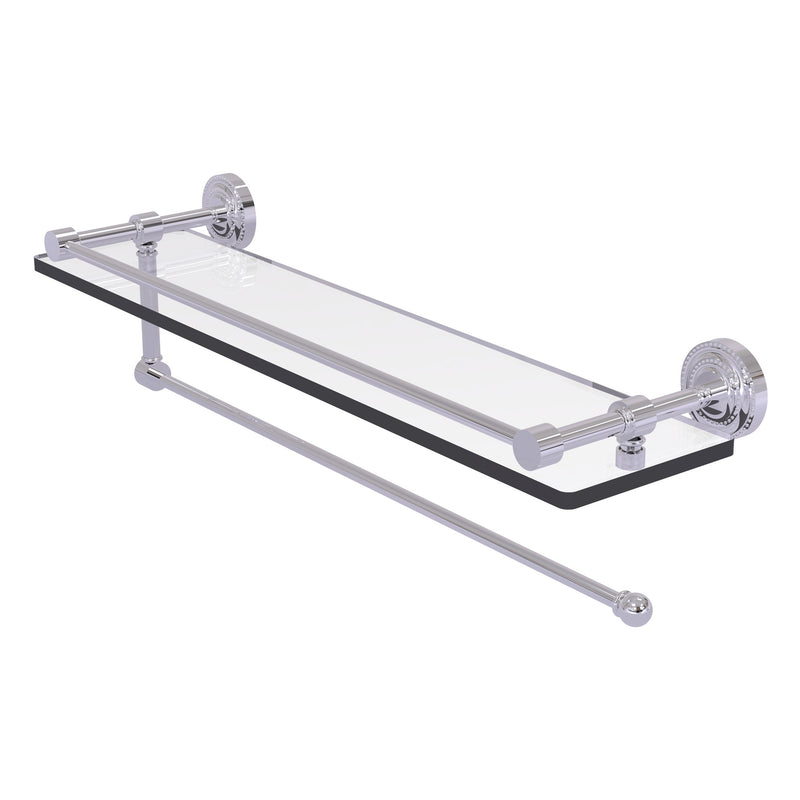 Dottingham Collection Paper Towel Holder with Gallery Rail Glass Shelf