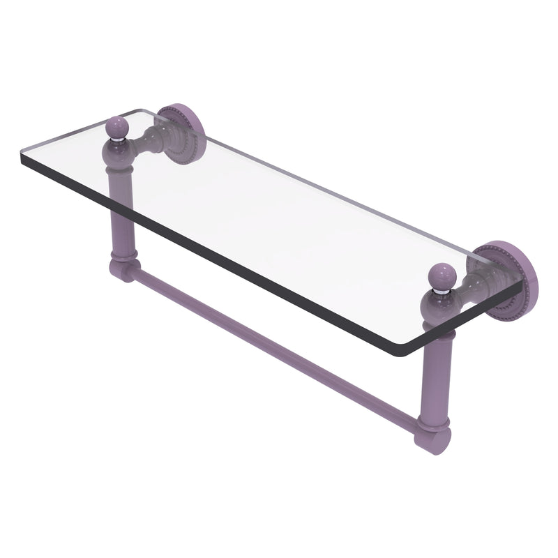 Dottingham Collection Glass Vanity Shelf with Integrated Towel Bar