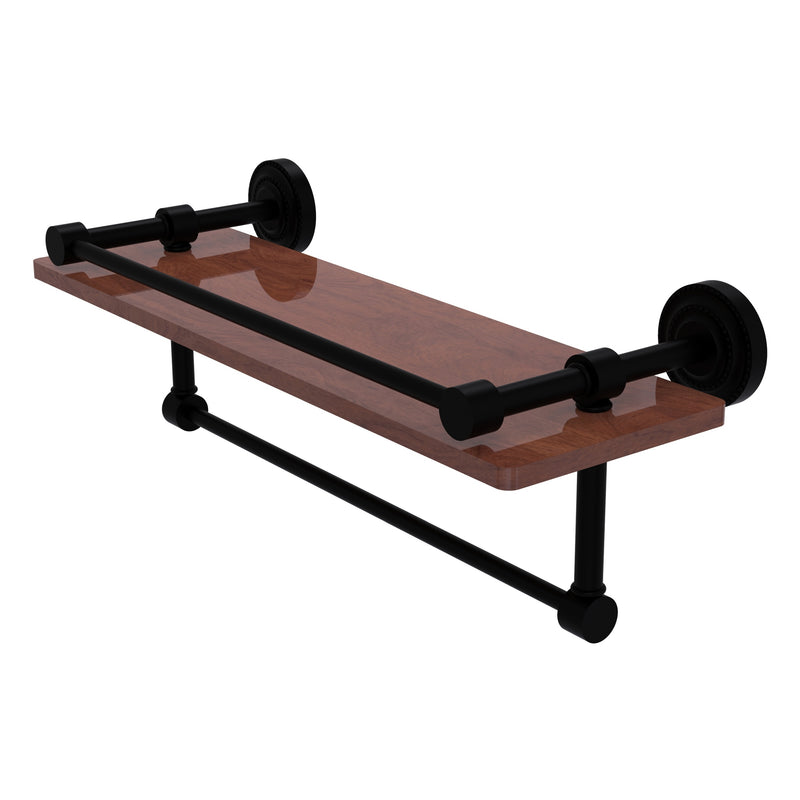 Dottingham Collection IPE Ironwood Shelf with Gallery Rail and Towel Bar