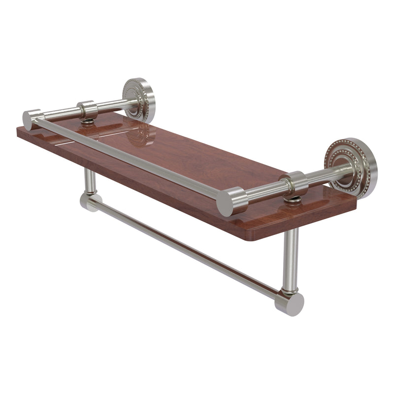 Dottingham Collection IPE Ironwood Shelf with Gallery Rail and Towel Bar