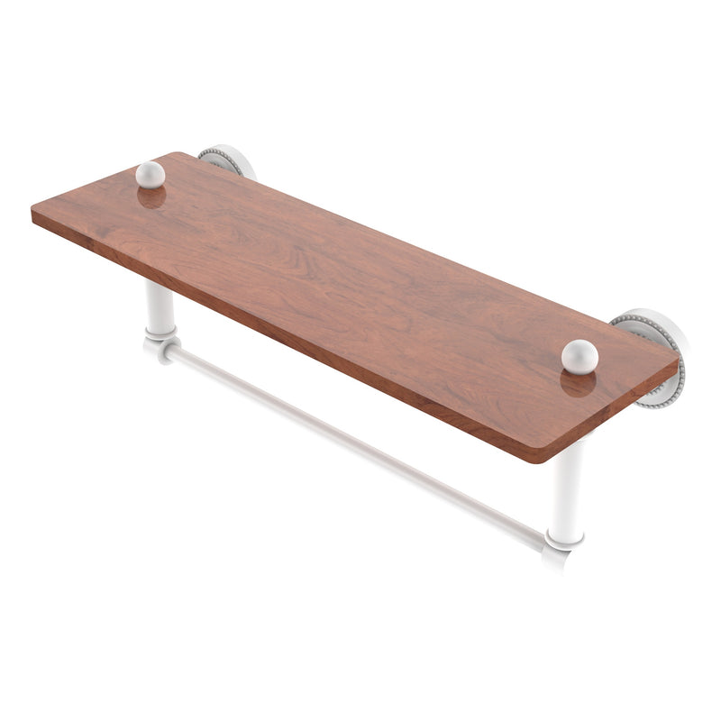 Dottingham Collection Solid IPE Ironwood Shelf with Integrated Towel Bar