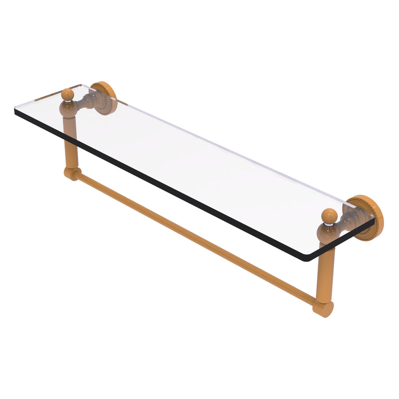 Dottingham Collection Glass Vanity Shelf with Integrated Towel Bar