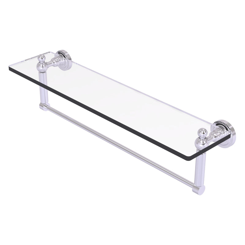 Dottingham Collection Glass Vanity Shelf with Integrated Towel Bar