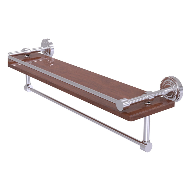 Dottingham Collection IPE Ironwood Shelf with Gallery Rail and Towel Bar