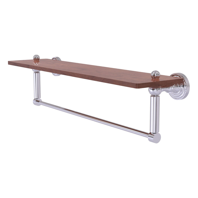 Dottingham Collection Solid IPE Ironwood Shelf with Integrated Towel Bar