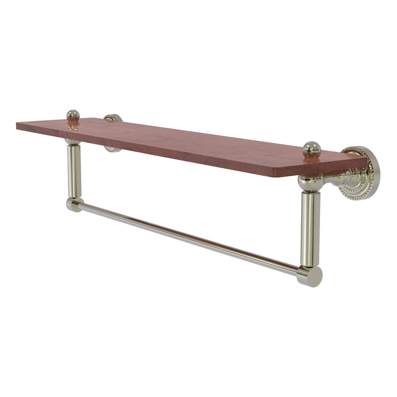 Dottingham Collection Solid IPE Ironwood Shelf with Integrated Towel Bar