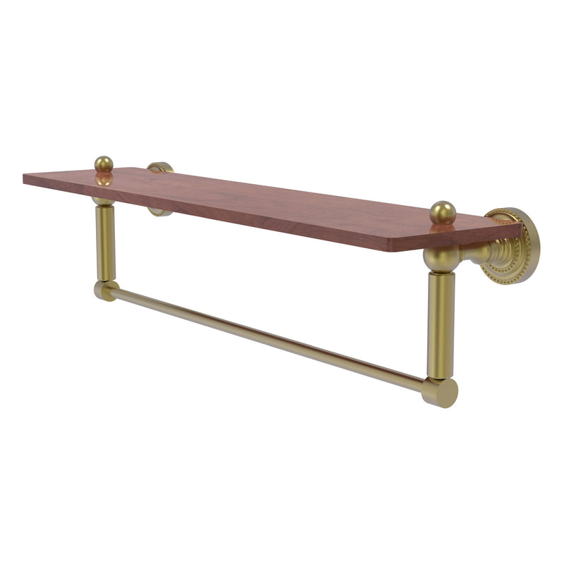 Dottingham Collection Solid IPE Ironwood Shelf with Integrated Towel Bar