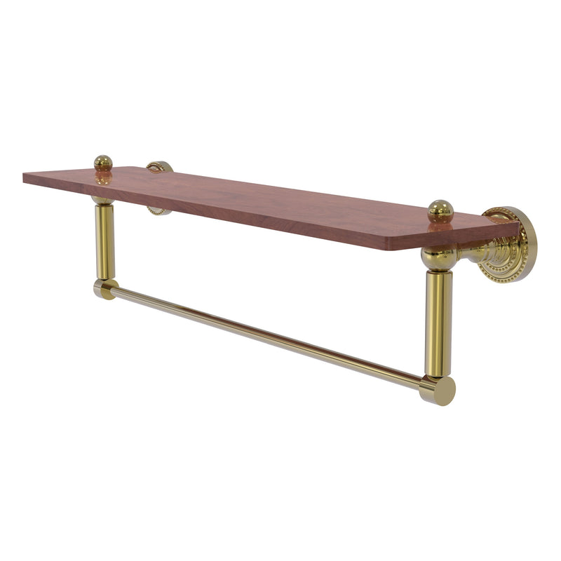 Dottingham Collection Solid IPE Ironwood Shelf with Integrated Towel Bar