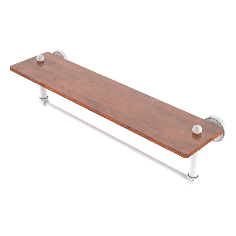 Dottingham Collection Solid IPE Ironwood Shelf with Integrated Towel Bar