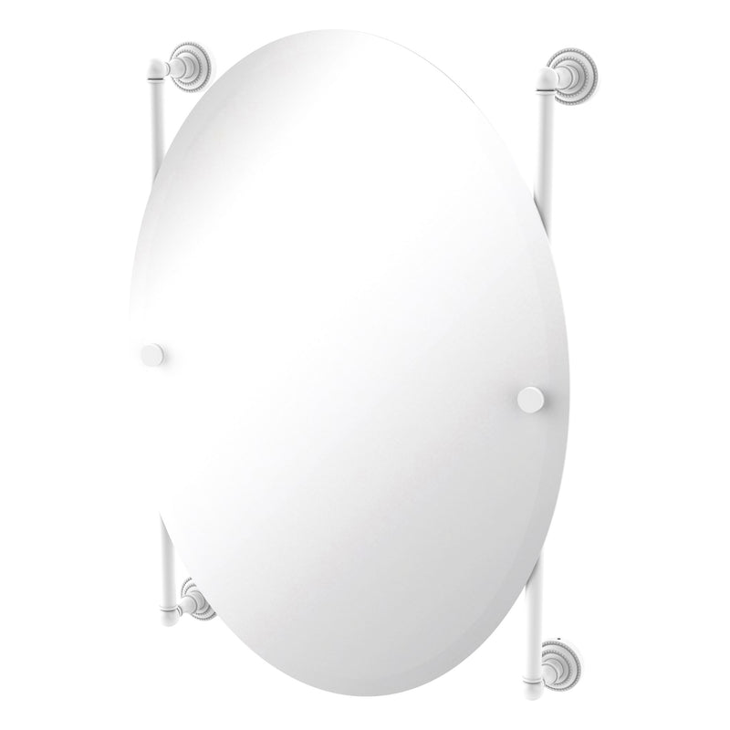 Dottingham Collection Oval Frameless Rail Mounted Mirror