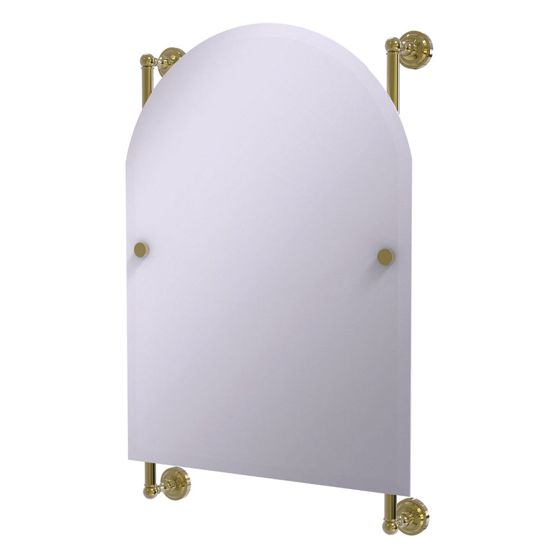 Dottingham Collection Arched Top Frameless Rail Mounted Mirror