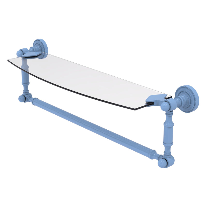 Dottingham Collection Glass Vanity Shelf  with Integrated Towel Bar