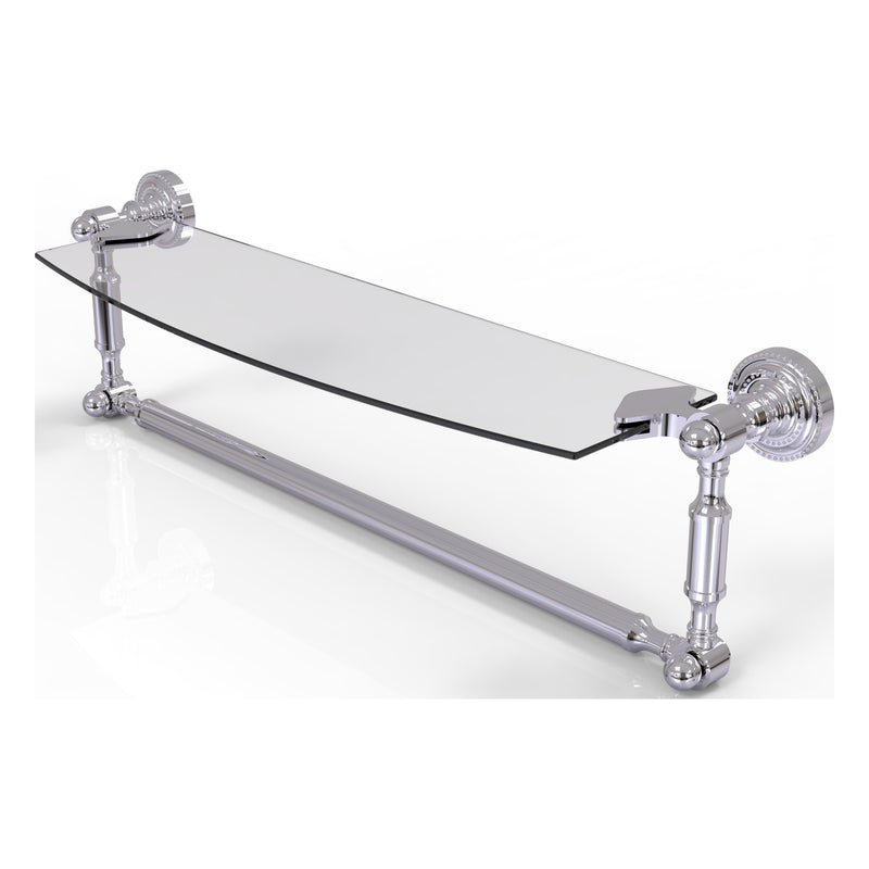 Dottingham Collection Glass Vanity Shelf  with Integrated Towel Bar