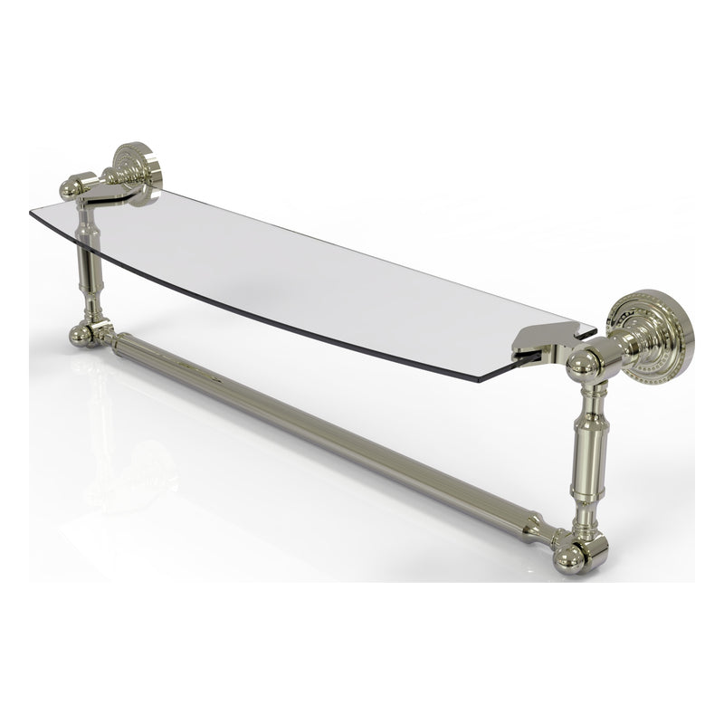 Dottingham Collection Glass Vanity Shelf  with Integrated Towel Bar