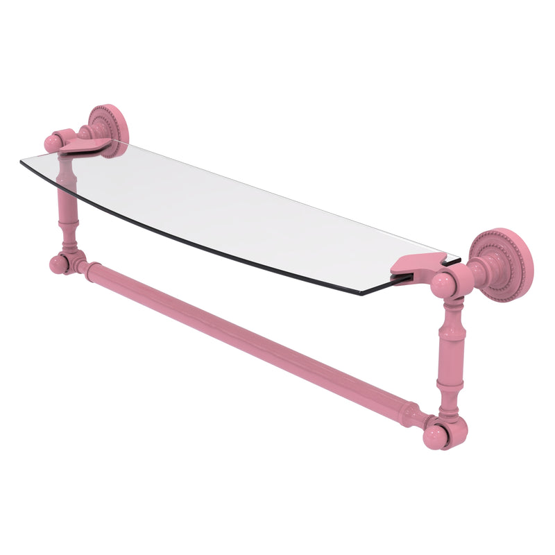 Dottingham Collection Glass Vanity Shelf  with Integrated Towel Bar