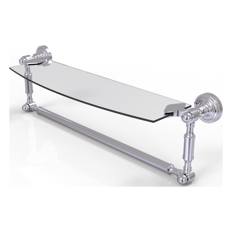 Dottingham Collection Glass Vanity Shelf  with Integrated Towel Bar