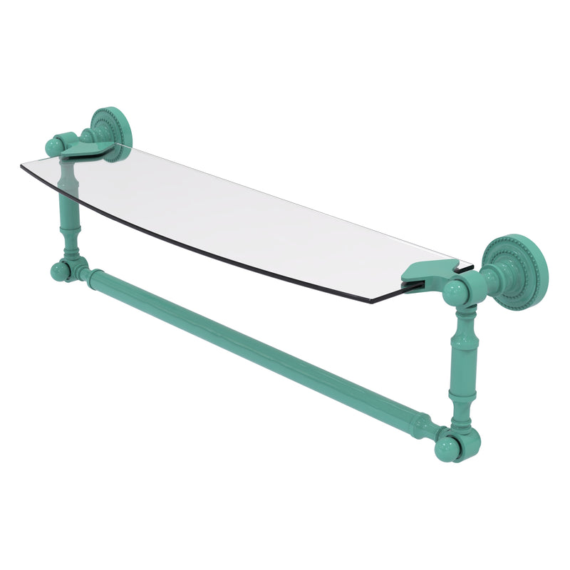 Dottingham Collection Glass Vanity Shelf  with Integrated Towel Bar