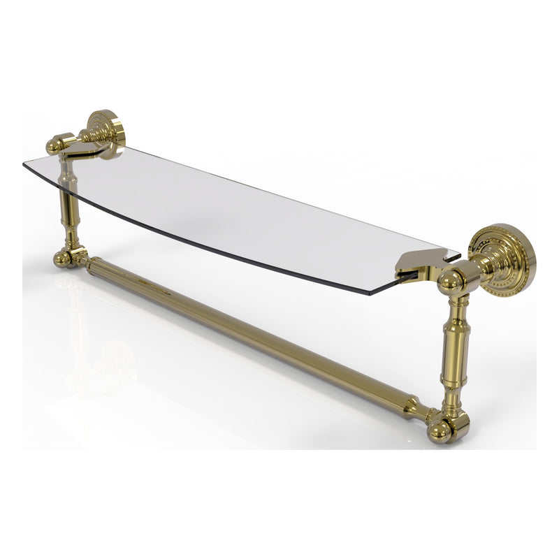 Dottingham Collection Glass Vanity Shelf  with Integrated Towel Bar