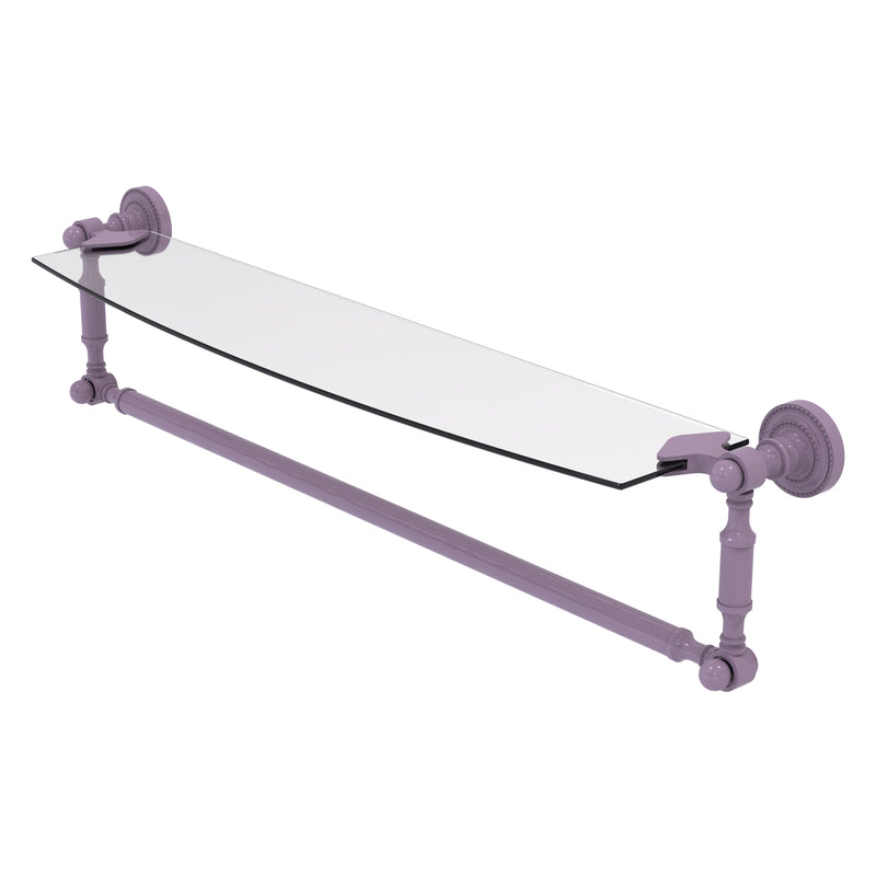 Dottingham Collection Glass Vanity Shelf  with Integrated Towel Bar