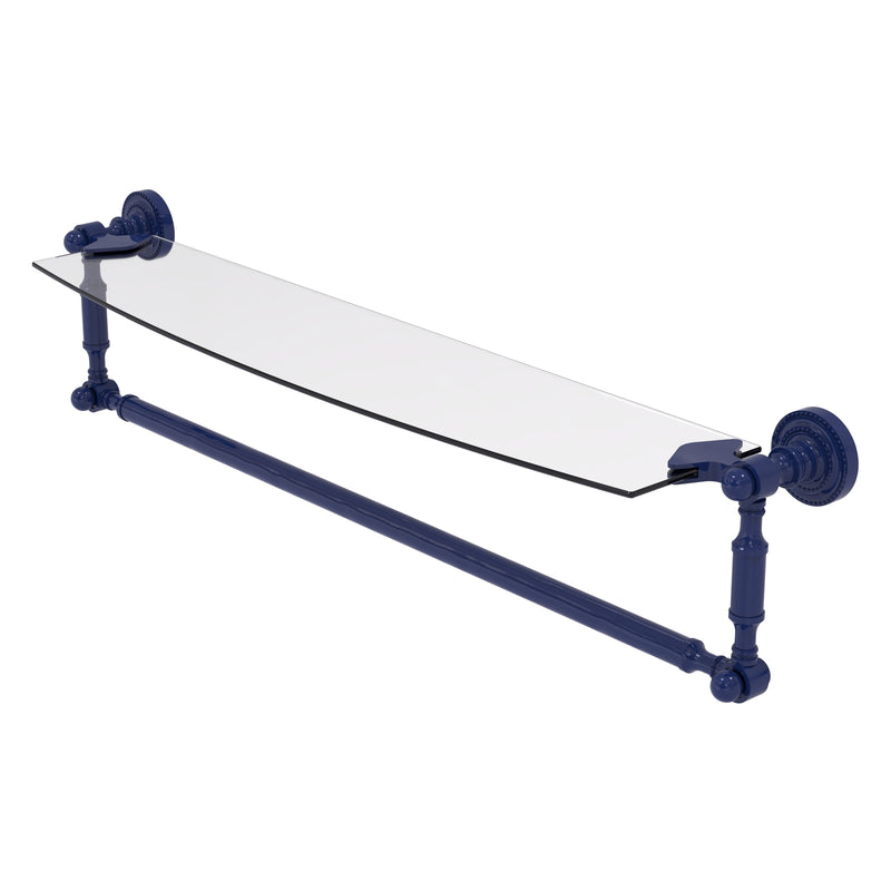 Dottingham Collection Glass Vanity Shelf  with Integrated Towel Bar