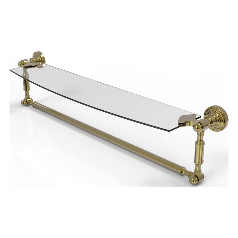 Dottingham Collection Glass Vanity Shelf  with Integrated Towel Bar