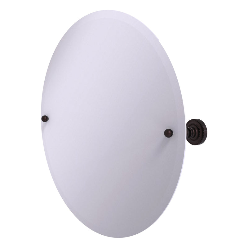 Frameless Round Tilt Mirror with Beveled Edge