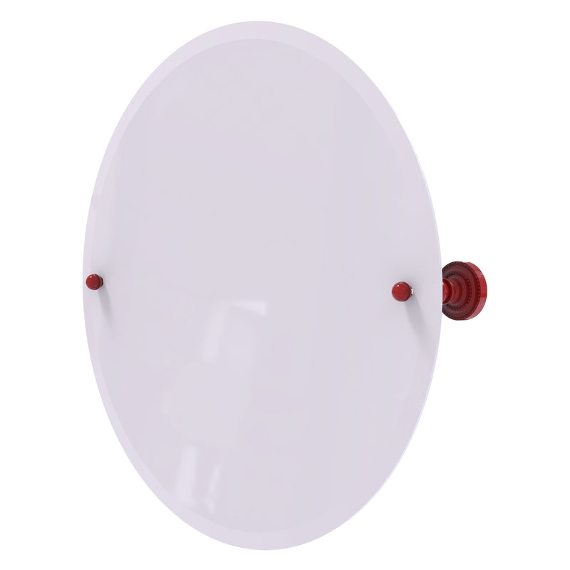 Frameless Round Tilt Mirror with Beveled Edge