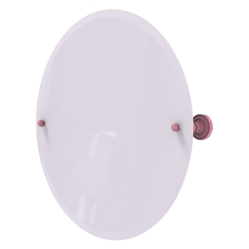 Frameless Round Tilt Mirror with Beveled Edge