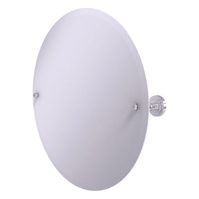 Frameless Round Tilt Mirror with Beveled Edge