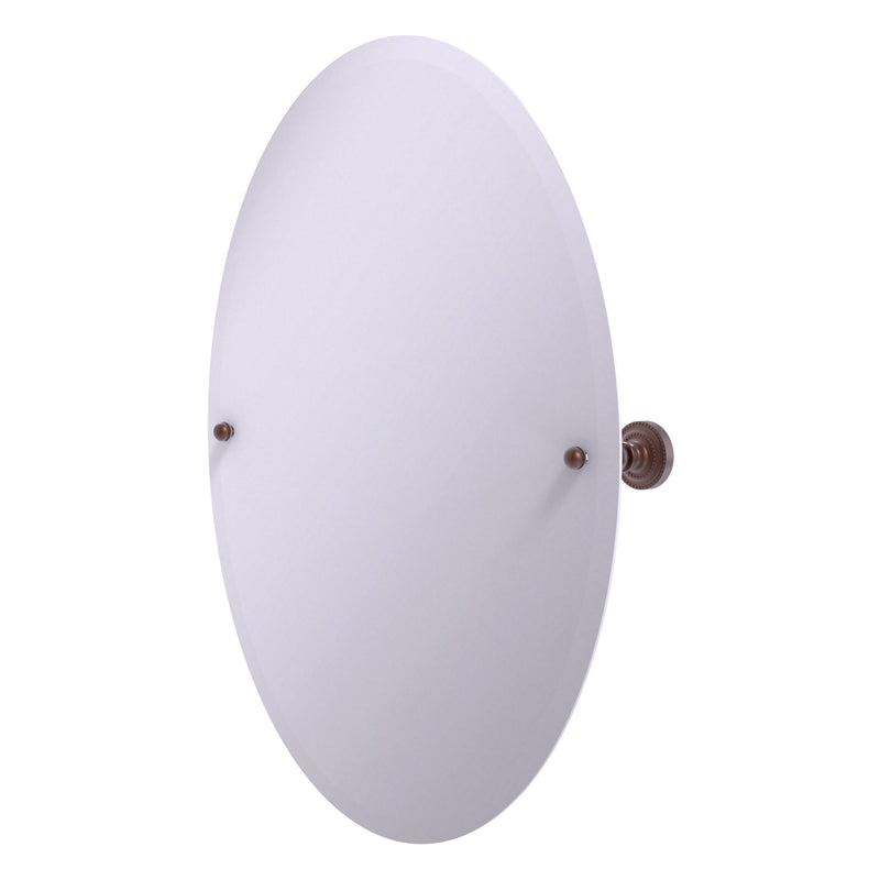 Frameless Oval Tilt Mirror with Beveled Edge