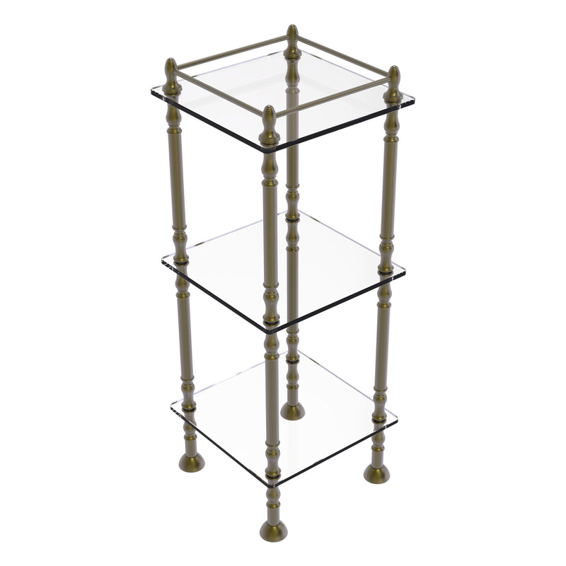 Three Tier Etagere with 14 Inch x 14 Inch Shelves