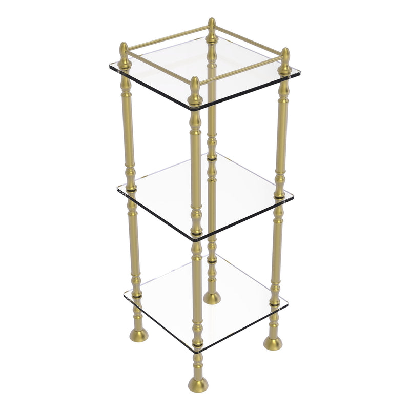 Three Tier Etagere with 14 Inch x 14 Inch Shelves