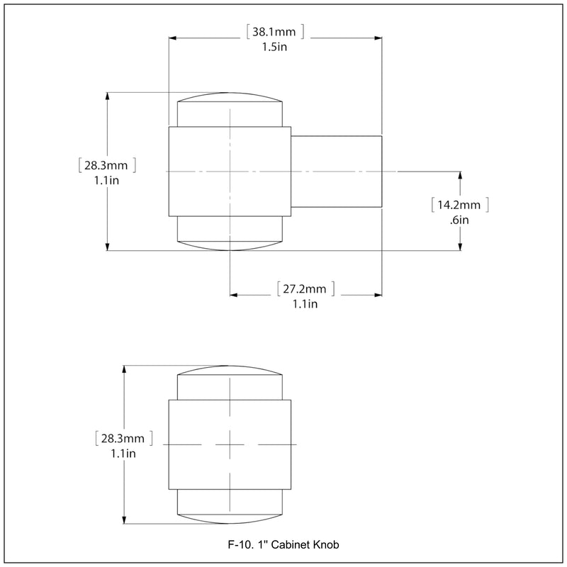 1 Inch Cabinet Knob