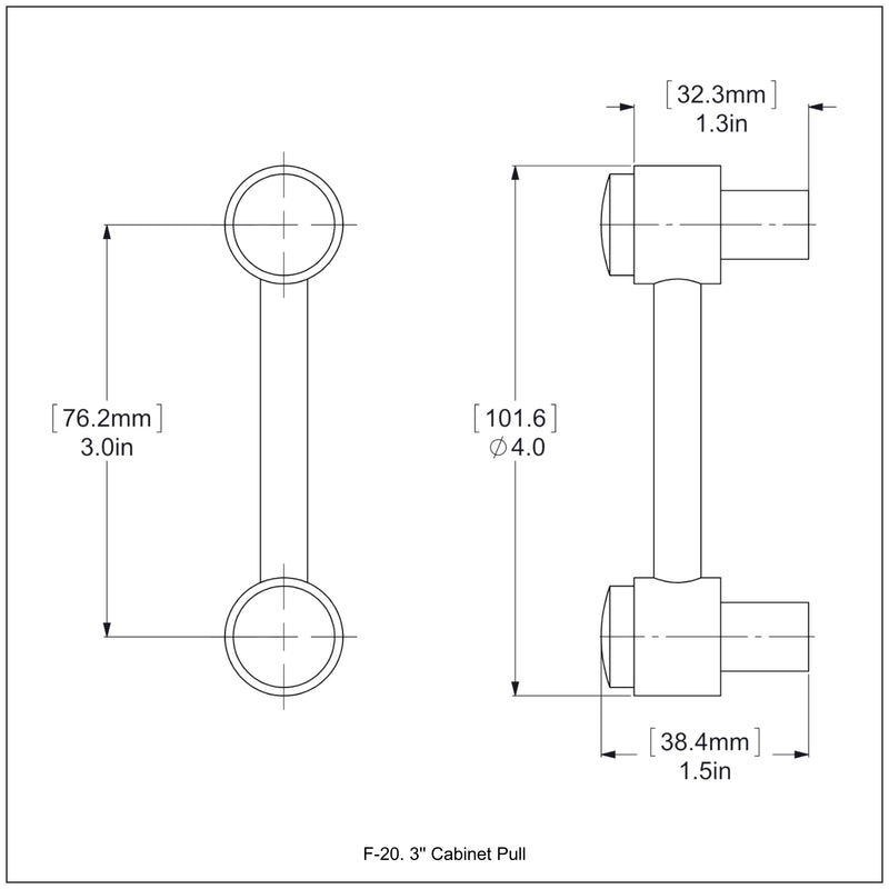 3 Inch Cabinet Pull