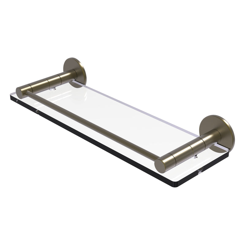 Fresno Collection Glass Shelf with Vanity Rail