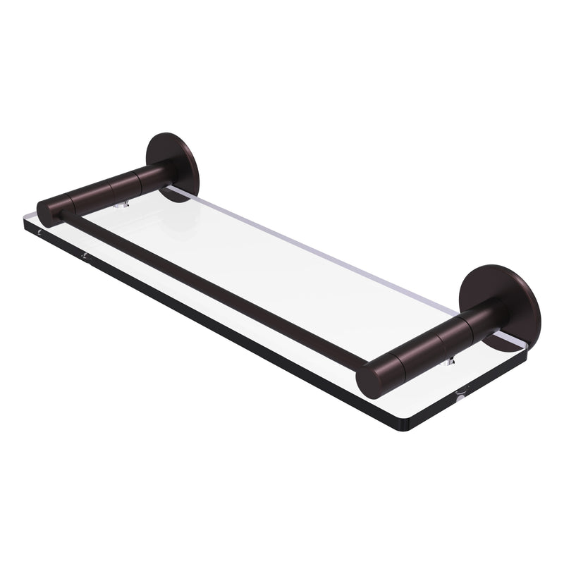 Fresno Collection Glass Shelf with Vanity Rail