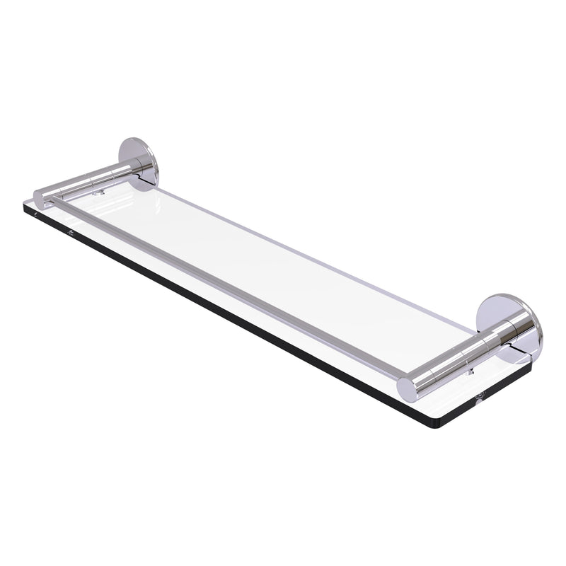 Fresno Collection Glass Shelf with Vanity Rail