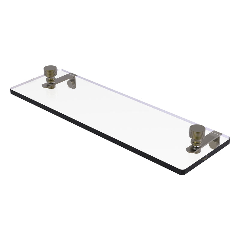 Foxtrot Collection Glass Vanity Shelf  with Beveled Edges