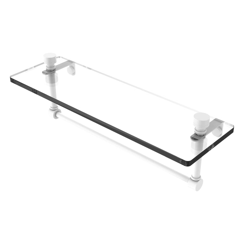 Foxtrot Collection Glass Vanity Shelf  with Integrated Towel Bar